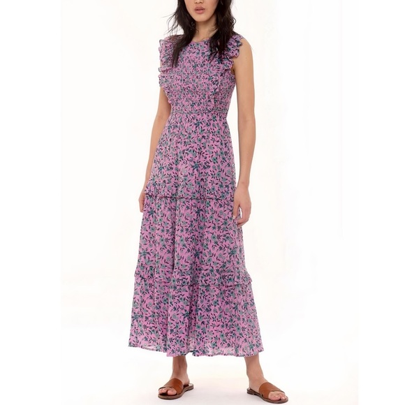 Banjanan Maxi Floral Smocked Iris Dress - Picture 1 of 8